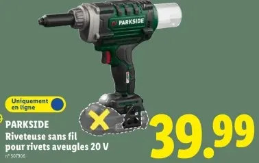 Offre: Riveteuse sans fil