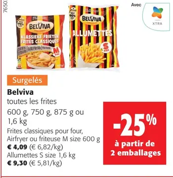 Offre: Belviva toutes les frites