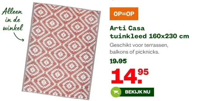 Aanbieding: tuinkleed