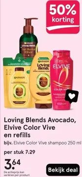 Aanbieding: Loving Blends Avocado, Elvive Color Vive en refills