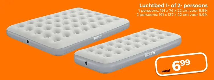 Aanbieding: Luchtbed 1- of 2-persoons