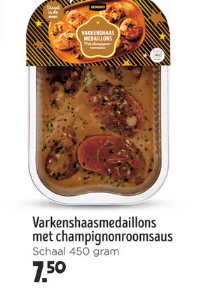 Aanbieding: Varkenshaasmedaillons met champignonroomsaus