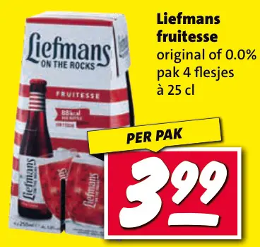 Aanbieding: Fruitesse original of 0.0%