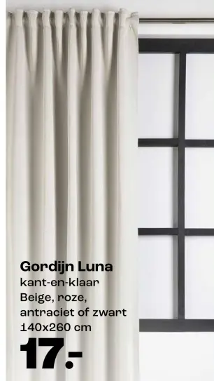 Promotie: Gordijn Luna