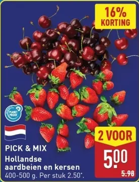 Aanbieding: Hollandse aardbeien en kersen