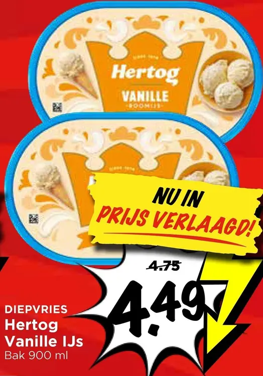 Aanbieding: Hertog Vanille IJs