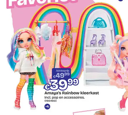 Aanbieding: Amaya's Rainbow kleerkast speelset