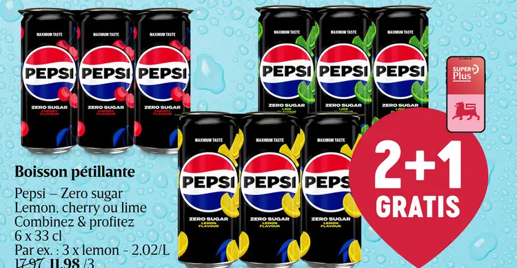Offre: Boisson pétillante Pepsi - Zero sugar
