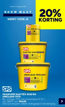 Aanbieding: Muurverf easytex 3030 en uniclean 7070