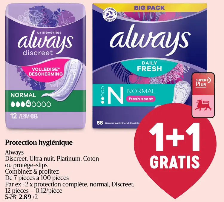 Offre: Protection hygiénique