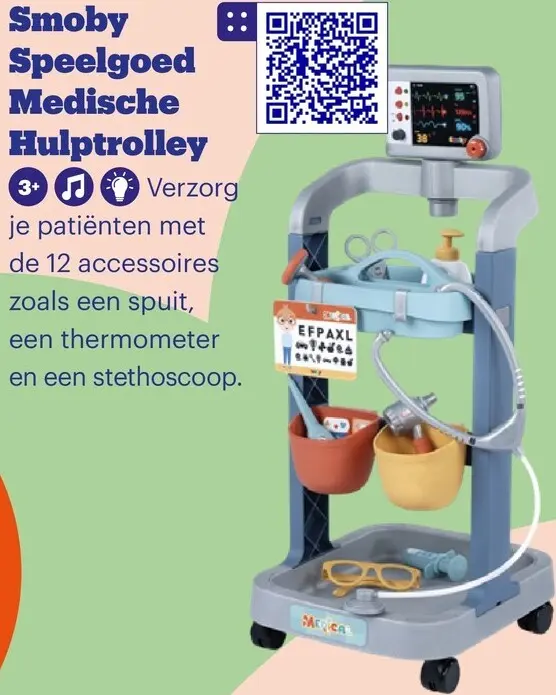 Promotie: Speelgoed Medische Hulptrolley