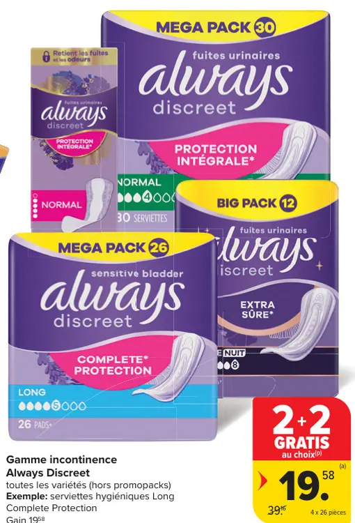 Offre: Gamme incontinence Always Discreet