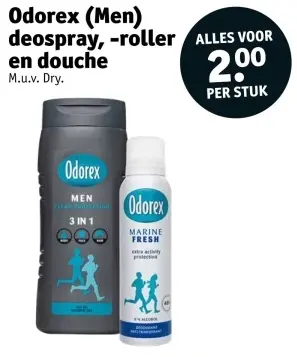 Promotie: Deospray, -roller en douche
