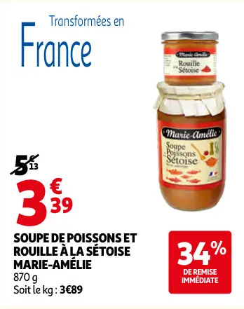 Promotie: Soupe de poissons et rouille à la sétoise