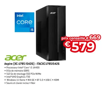 Offre: Aspire (XC-1785 I5426) - ITACXC1785I5426