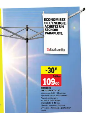 Offre: Séchoir lift-o-matic 50