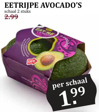 Aanbieding: Eetrijpe avocado's