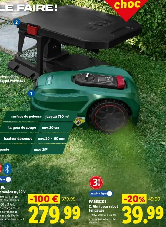 Offre: Abri pour robot tondeuse