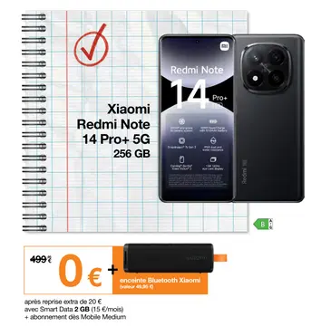 Offre: Xiaomi Redmi Note 14 Pro+ 5G