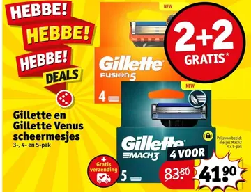 Aanbieding: Gillette en Gillette Venus scheermesjes