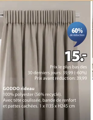 Offre: GODDO rideau