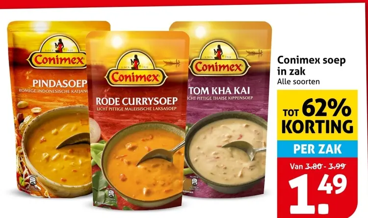 Aanbieding: Conimex soep in zak