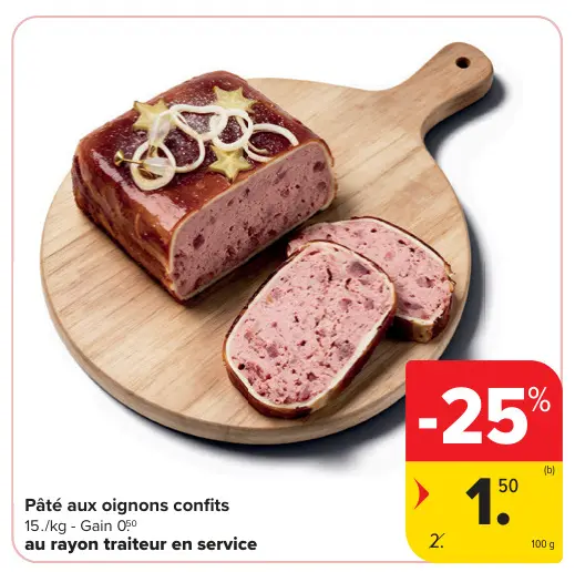 Offre: Pâté aux oignons confits