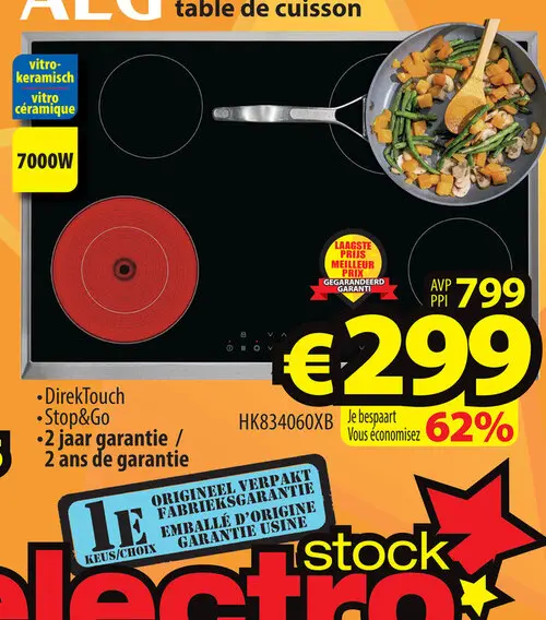Offre: table de cuisson