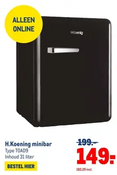 Aanbieding: H.Koening minibar