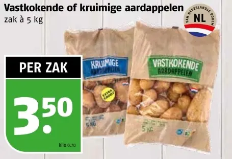 Aanbieding: Vastkokende of kruimige aardappelen