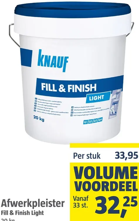 Aanbieding: Afwerkpleister Fill & Finish Light