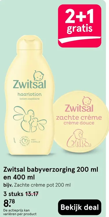 Aanbieding: Zwitsal babyverzorging
