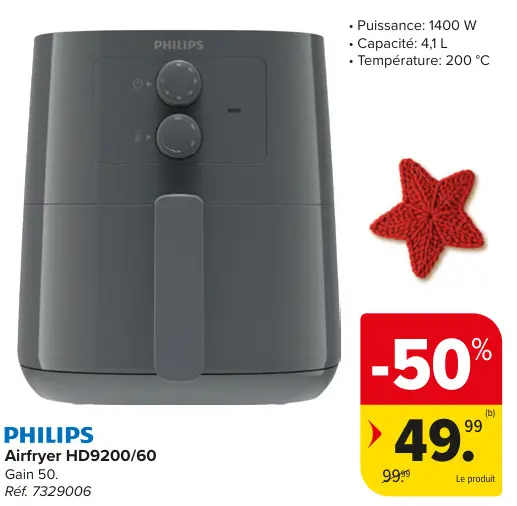 Offre: Airfryer HD9200/60
