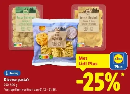 Aanbieding: Diverse pasta's