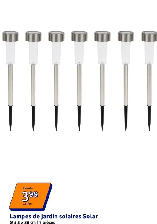 Offre: Lampes de jardin solaires