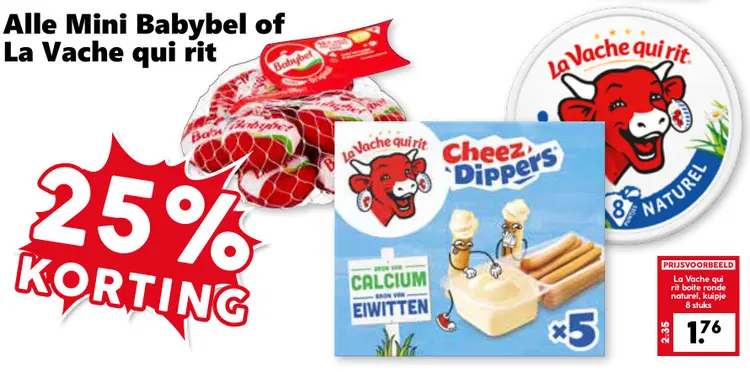 Aanbieding: Mini Babybel of La Vache qui rit