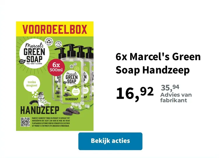 Promotie: 6x Marcel's Green Soap Handzeep