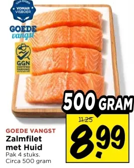 Aanbieding: Zalmfilet met Huid