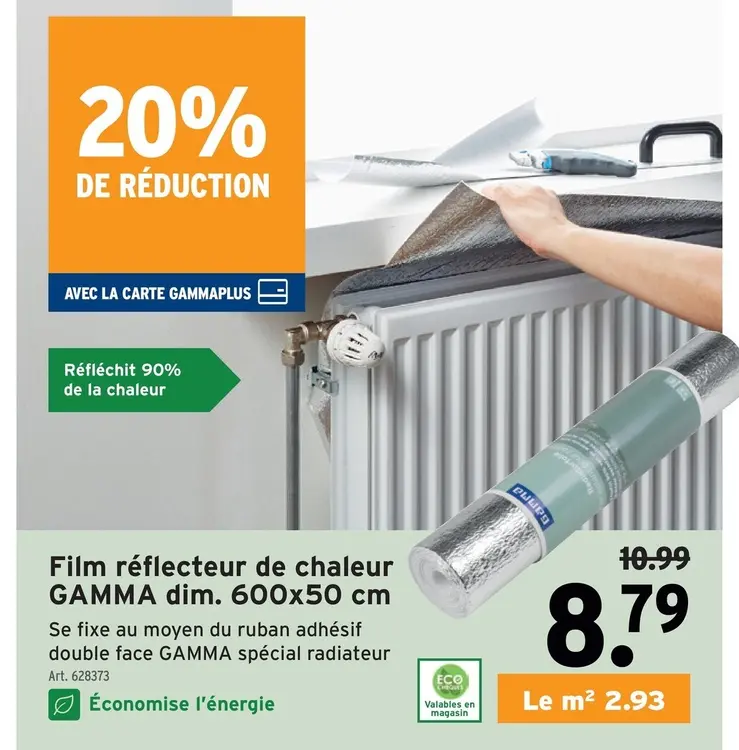 Offre: Film réflecteur de chaleur GAMMA dim. 600x50 