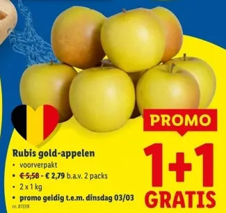 Promotie: Rubis gold-appelen