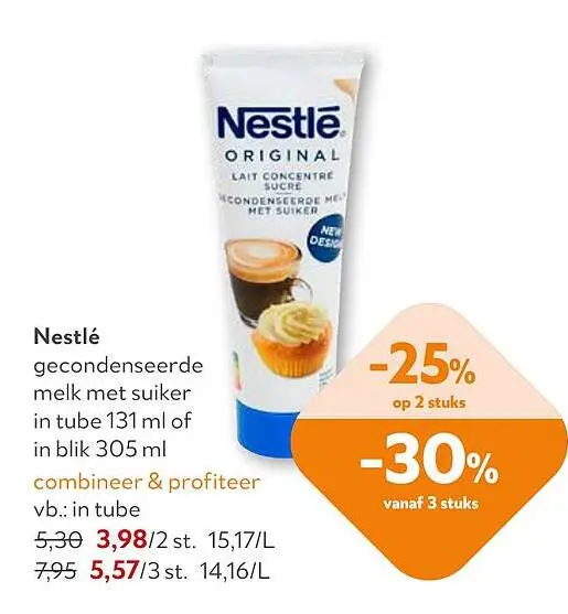 Promotie: Nestlé gecondenseerde melk met suiker