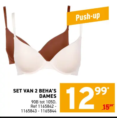 Promotie: Set van 2 beha's dames