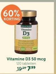 Aanbieding: Holland & Barrett Vitamine D3 50mcg - 120 tabletten