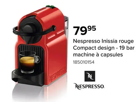 Offre: Nespresso Inissia rouge