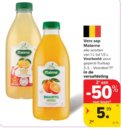 Promotie: Vers sap