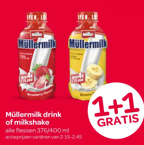 Aanbieding: Müllermilk drink of milkshake