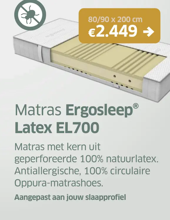 Promotie: Matras Ergosleep® Latex EL700
