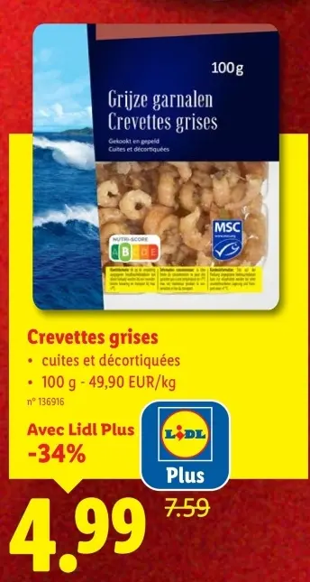 Offre: Crevettes grises