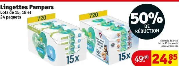 Offre: Lingettes Pampers