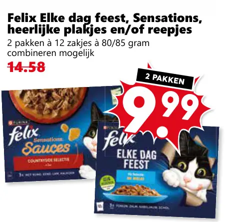 Aanbieding: Elke dag feest, Sensations, heerlijke plakjes en/of reepjes